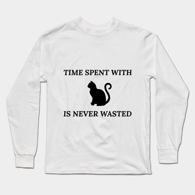 Time Spent With CATS Is Never Wasted Long Sleeve T-Shirt by innerflames